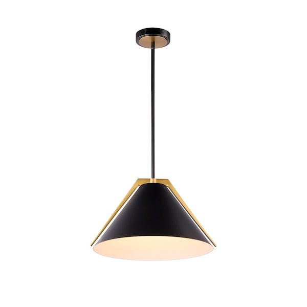 Baltic Collection 1-Light Pendant Black And Brushed Brass